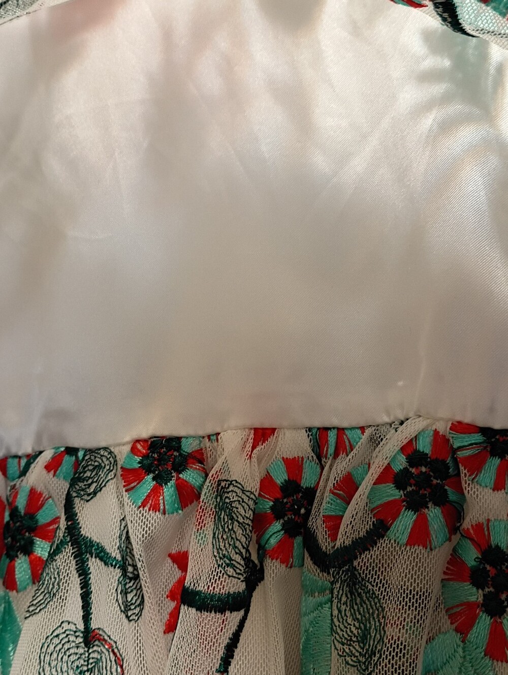 Girls Floral Ruffle Dress. - Picture 3 of 7